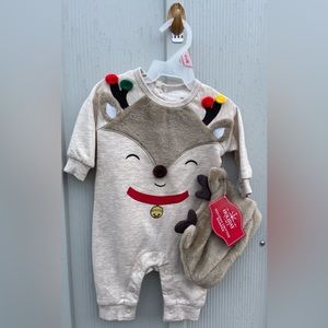 Reindeer pajama set with hat